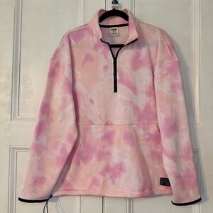 PINK Victoria’s Secret Tie Dye Quarter Zip Pullover - Large